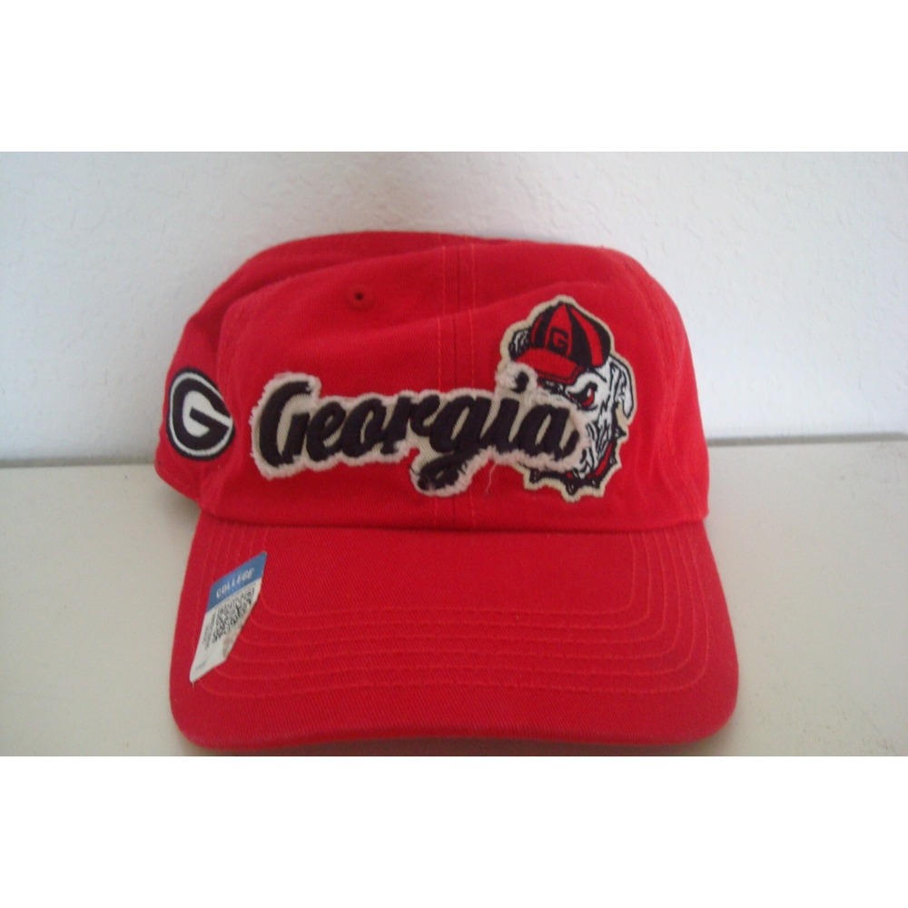 GEORGIA BULLDOGS SCRIPT BEACH GOLF STRAPBACK DEADSTOCK HAT CAP VINTAGE D1